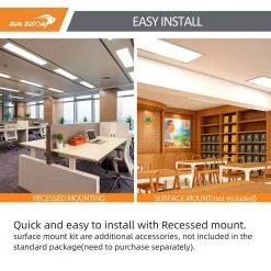 2 ft. x 4 ft. Dimmable White CCT and Wattage Selectable Integrated LED Back-Lit Flat Panel Light by RUN BISON -Cheap RUN BISON || RCA Store white run bison led panel lights ht us sdpls 24 277 8503 1351 fa 1000