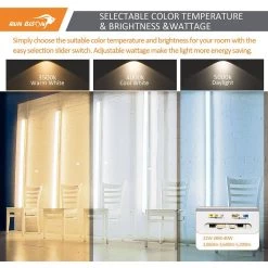 2-Pack 4ft.White 150 Watt Equivalent Linear Integrated LED strip light fixture 3500K/4000K/5000K, 2860/3640/5520lm by RUN BISON -Cheap RUN BISON || RCA Store white run bison strip light fixtures ht g2strip 4ft 277 8403 235d 2pk 44 1000